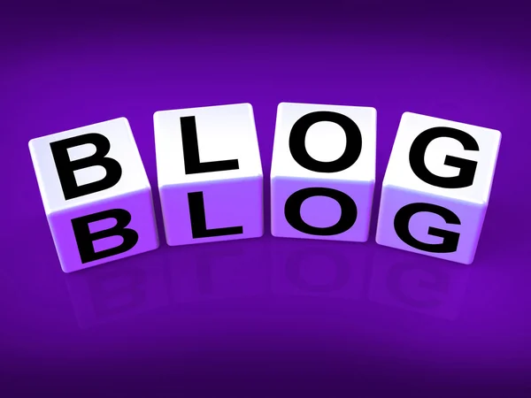 Bloques de blog Mostrar página web Artículo o Diario — Foto de Stock