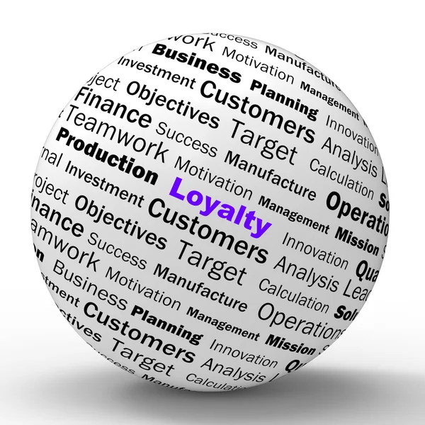 Loyalty Sphere Definition Shows Honest Fidelity And Reliability — Stock Photo, Image