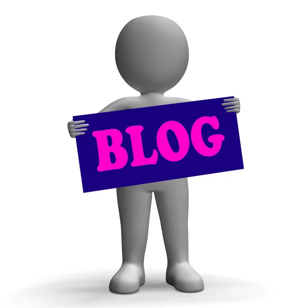 Blog teken teken toont bloggen en social media — Stockfoto