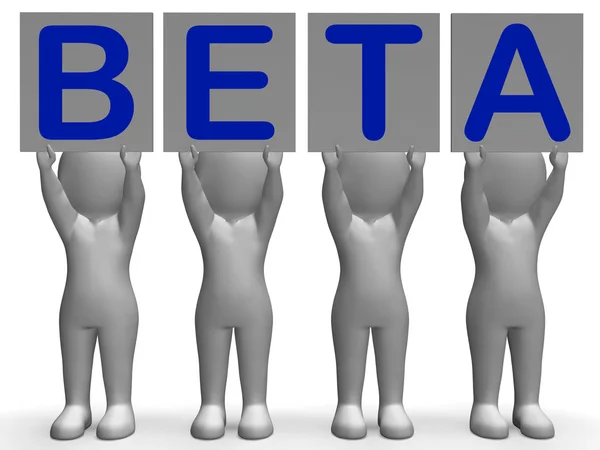 Bèta banners betekent software testen en ontwikkeling — Stockfoto