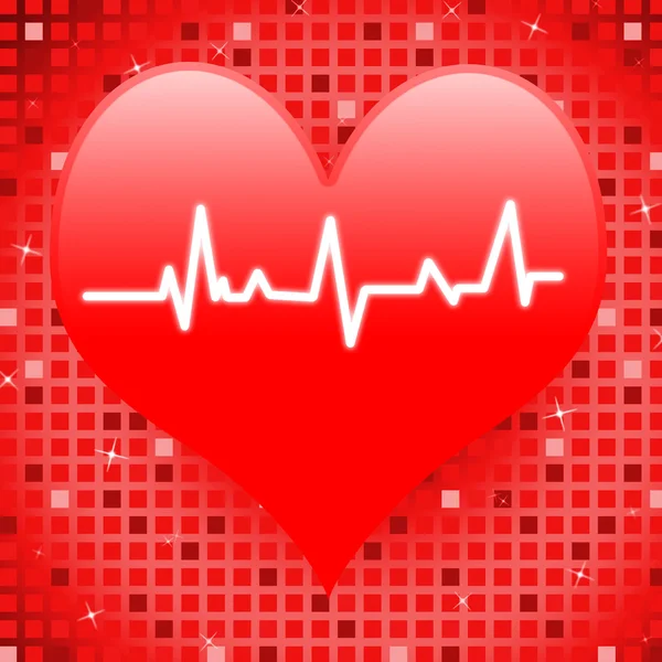 Electro na serce oznacza ciśnienie romantyczny lub żarliwej miłości — Zdjęcie stockowe
