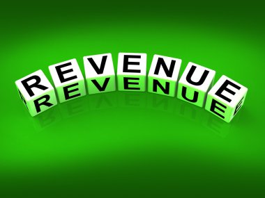 Revenue Blocks Mean Finances Revenues and Proceeds clipart