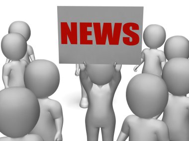 Genel Haberler veya uluslararası newspape haber tahta kişiliğini gösterir