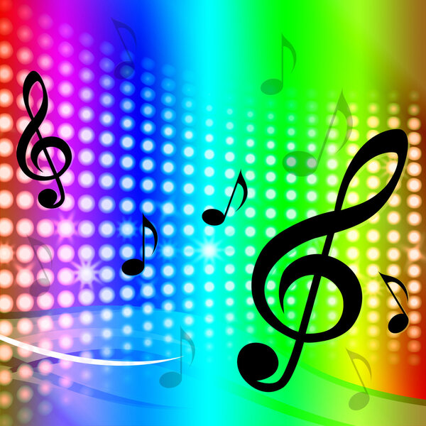 Treble Clef Background Means Artistic Melodies and Sounds
