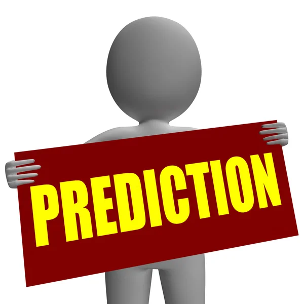 Prediction Sign Character Means Future Forecast And Destiny — Stock Photo, Image