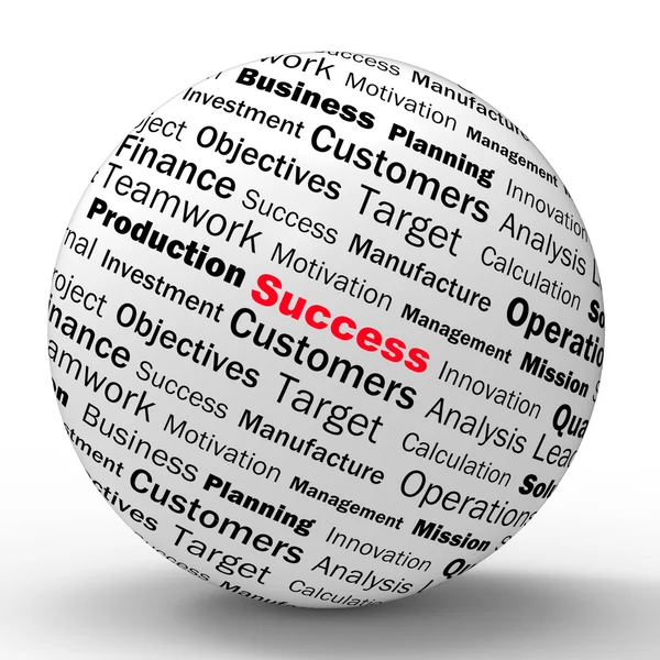 Success Sphere Definition Means Determination And Leadership — Stock Photo, Image