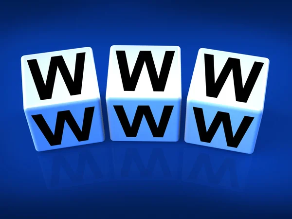 Os blocos WWW referem-se à World Wide Web — Fotografia de Stock
