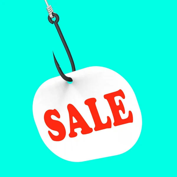 Sale On Hook Means Special Discounts And Promotions — Stock Photo, Image