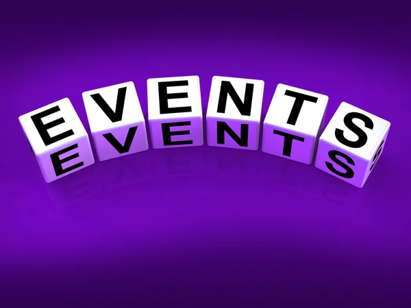 Events Blocks Represent Functions Experiences and Occurrences — Stock Photo, Image