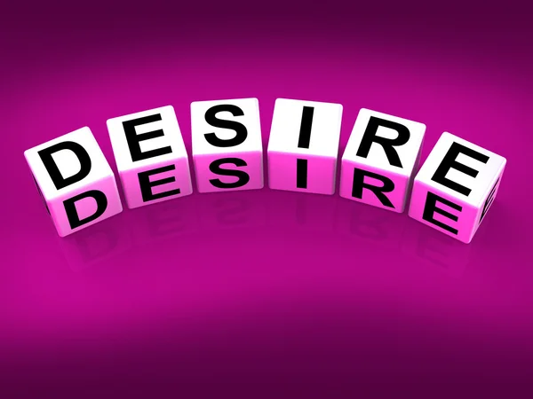 Desire Blocks Show Desires Ambitions and Motivation — Stock Photo, Image