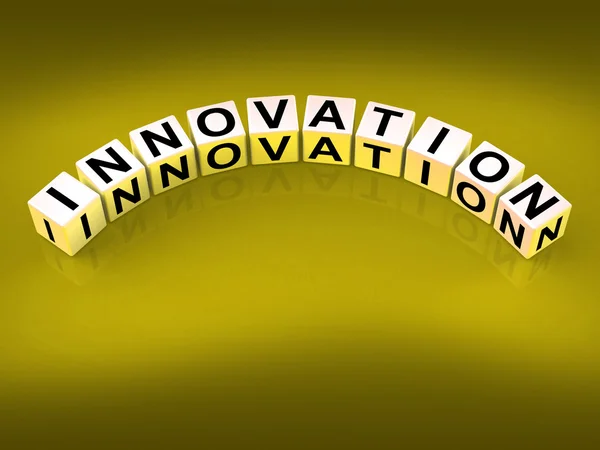 Innovation Dice Mean Improvements And New Developments — Stock Photo, Image