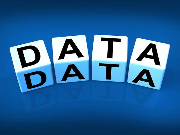 Data Blocks Mean Info Technology or Database — Stock Photo, Image