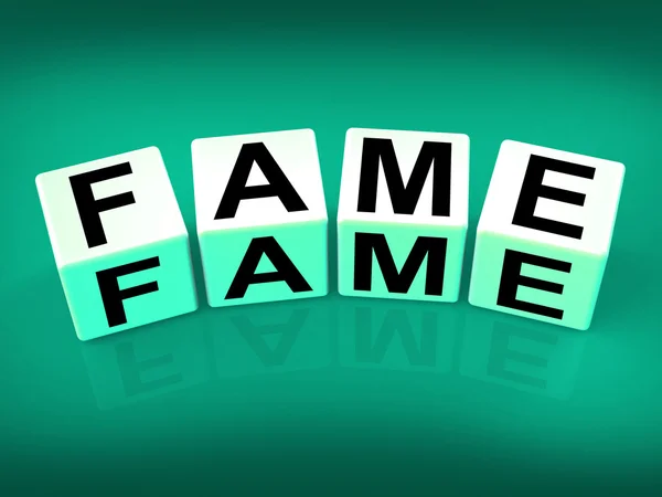 La fama se refiere a famosos famosos renombrados o notables — Foto de Stock
