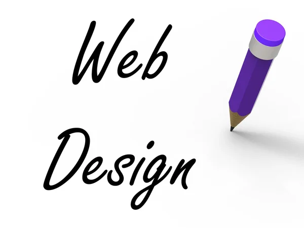 Web Design with Pencil infère un plan écrit pour Internet Creativi — Photo