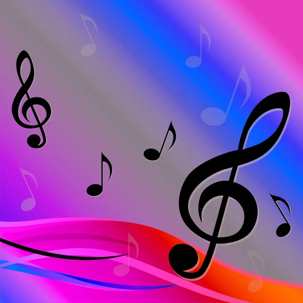 Treble Clef Background Means Melody Composition Or Musical Backg — Stock Photo, Image