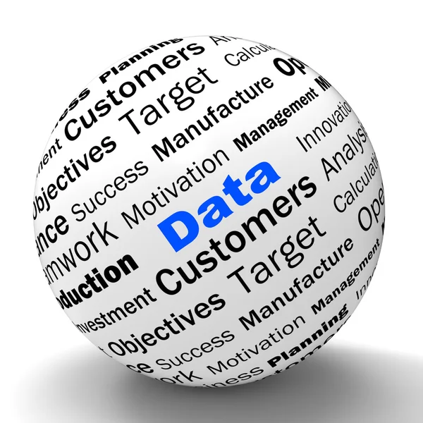 Data Sphere Definition Means Digital Information Or Database — Stock Photo, Image