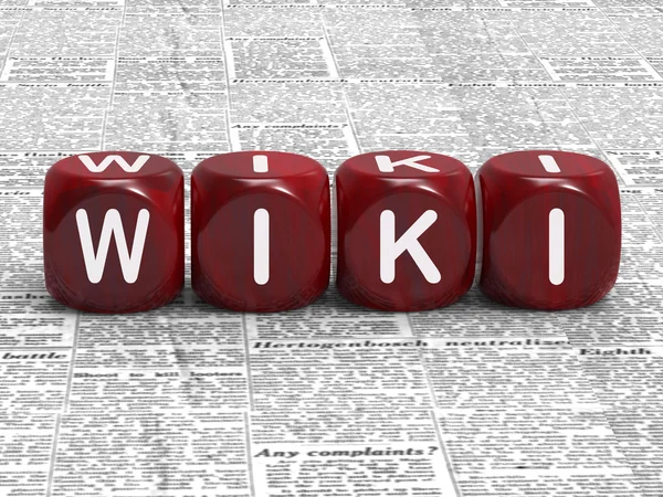 Wiki Dice Show Information Knowledge And Answers — Stock Photo, Image