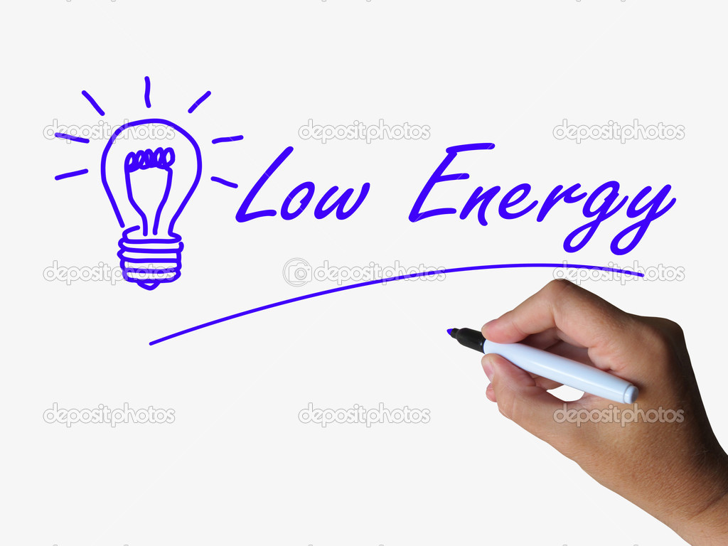 Low Energy and Lightbulb Indicate Less Power or Eco-friendly