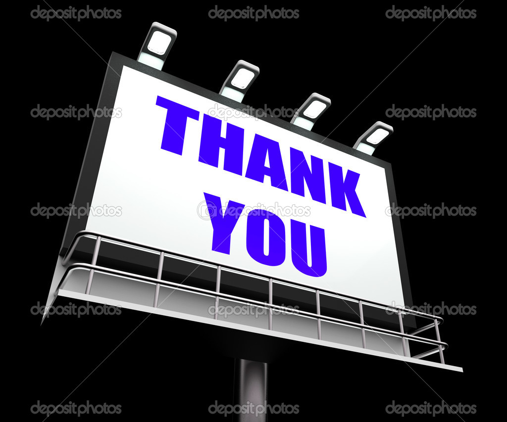 Thank You Sign Refers to Message of Appreciation and Gratefulnes