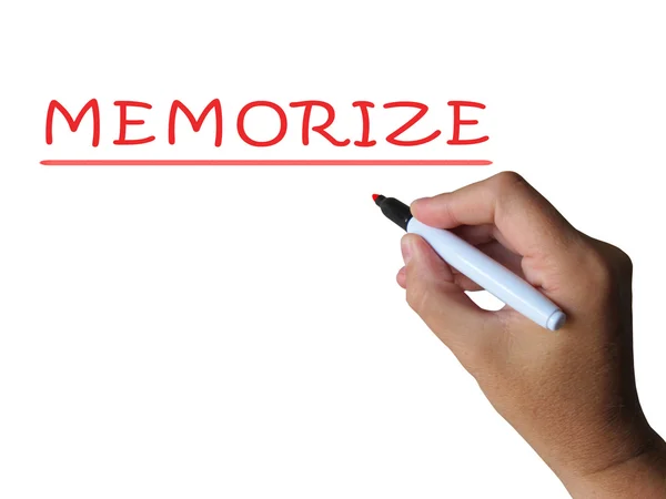 Memorize Word Means Commit Information To Memory — Stock Photo, Image