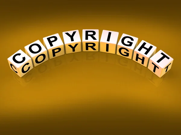 Copyright Blocks Show Brevets et marques de commerce pour la protection — Photo