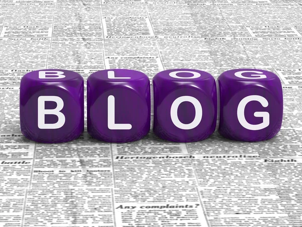 블로그 주사위 의미 정보 의견 또는 마케팅 — 스톡 사진