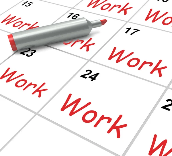 Work Calendar Shows Employment Job And Occupation — Stock Photo, Image