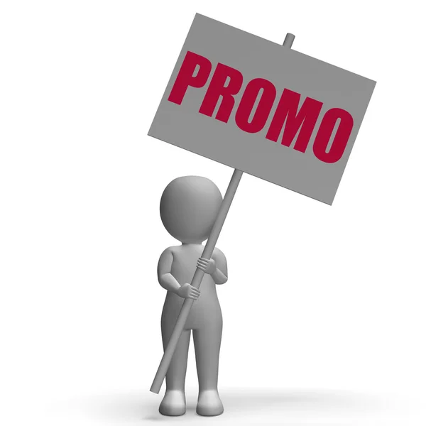 Promo Protest Banner Shows One-Time Promotions And Discounts — Stock Photo, Image