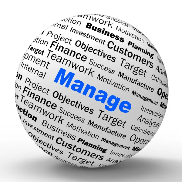 管理领域定义手段工商管理或发展 — 图库照片
