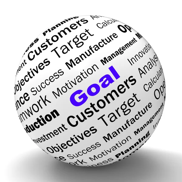 Goal Sphere Definition Shows Future Aims And Aspirations — Stock Photo, Image