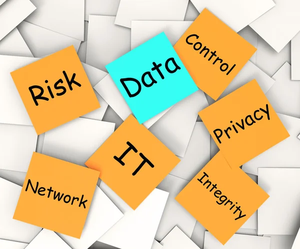 Data Post-It Note Shows Information Privacy And Control — Stock Photo, Image