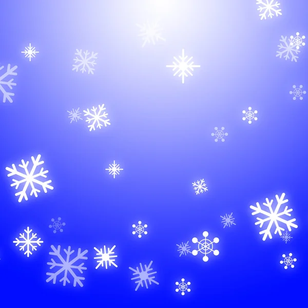 Snow Flakes Background Shows Seasonal Wallpaper Or Snow Pattern — Stock Photo, Image