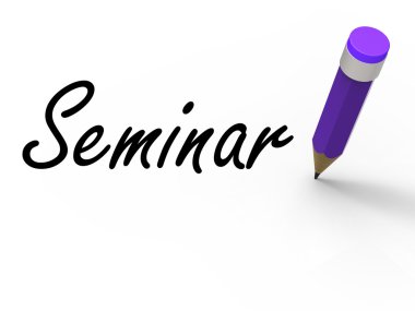 Seminar with Pencil Shows Written Appointment for a Business Con clipart