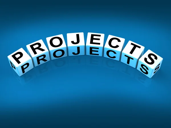 Projects Blocks Represent Ideas activities Tasks and Enterprises — Stock Photo, Image