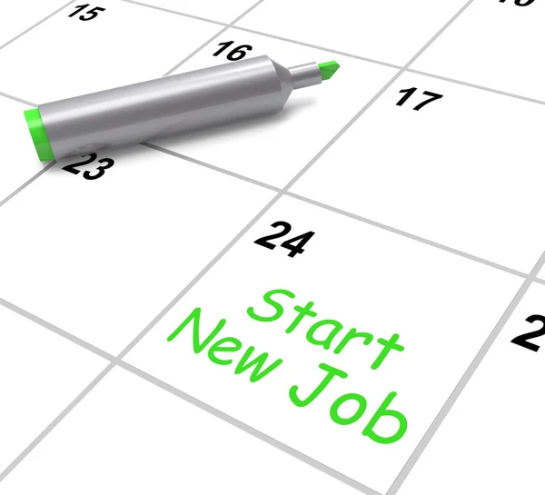 Start neuer Jobkalender bedeutet Tag eins in Position — Stockfoto