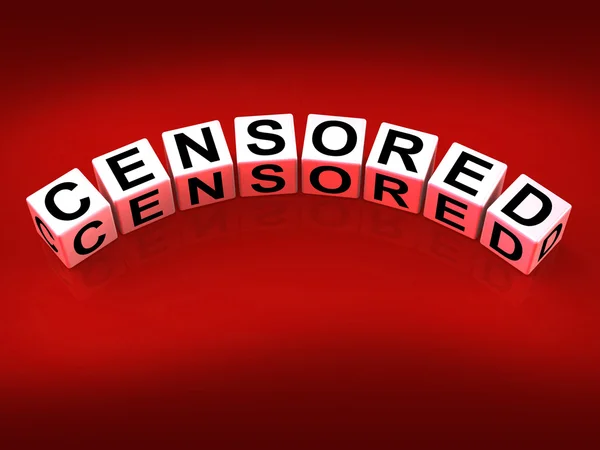 Censored Blocks Show Edited Blacklisted and Forbidden — Stock Photo, Image