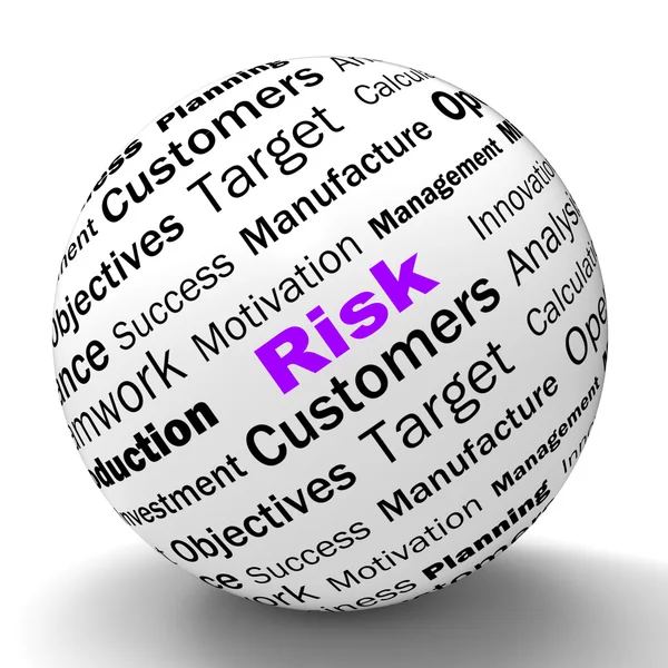 Risk Sphere Definition Means Dangerous And Unstable — Stock Photo, Image
