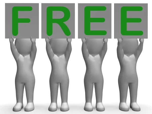 Gratis banners toont freebie goederen en promo 's — Stockfoto