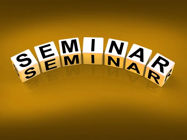 Seminar Blocks Represent a Convention Symposium or Workshop — Stock Photo, Image