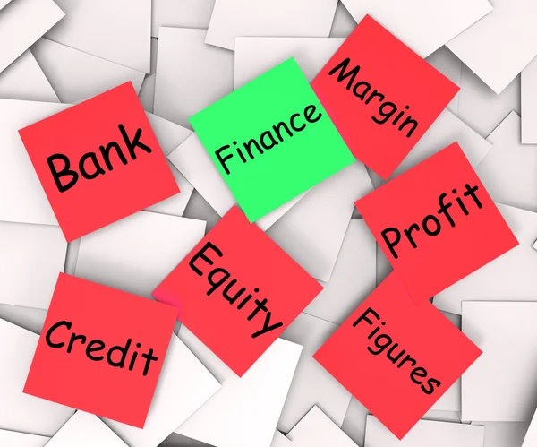 Financiar Post-it Note significa Crediting ou lucro — Fotografia de Stock