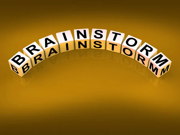 Brainstorm Dice Shows Creative Ideas And Thoughts — Stock Photo, Image