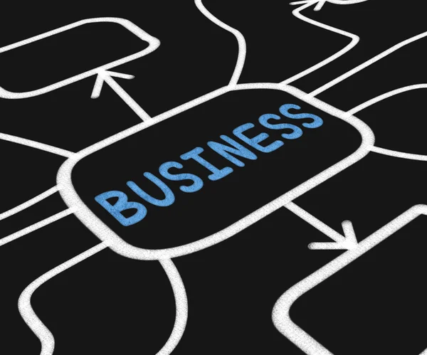 Business Diagram Means Company Venture Or Commerce — Stock Photo, Image