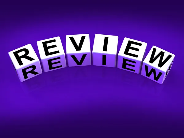 Bloques de revisión Evaluación media Evaluación y revisión —  Fotos de Stock