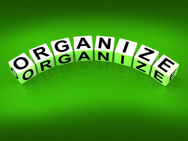 Organize Blocks Represent Organization Management and Establishe — Stock Photo, Image