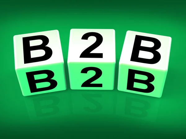 B2B Blocks Refer to Business Commerce or Selling — Stock Photo, Image