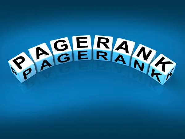 Pagerank Blocks Refer to Page Ranking Optimization — Stock Photo, Image
