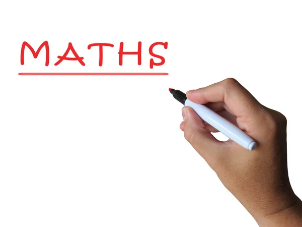 Maths On Whiteboard Means Mathematics Teaching Or Lesson — Stock Photo, Image