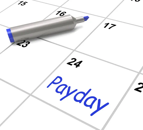 Payday kalender visar lön eller lön för sysselsättning — Stockfoto