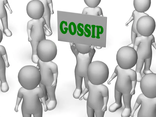 Gossip Board personnage montre des secrets et des rumeurs — Photo