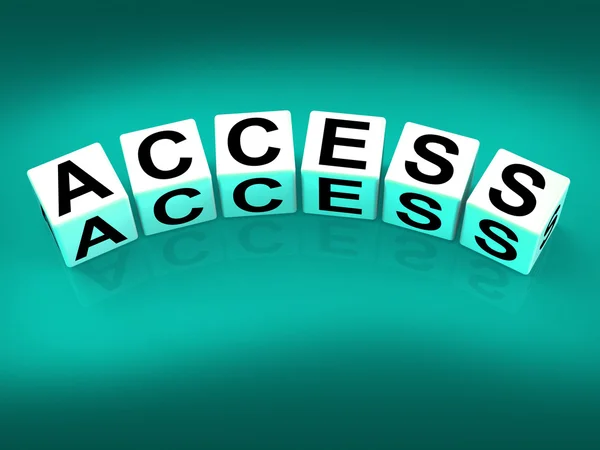 Access Blocks Show Admittance Accessibility and Entry — Stock Photo, Image